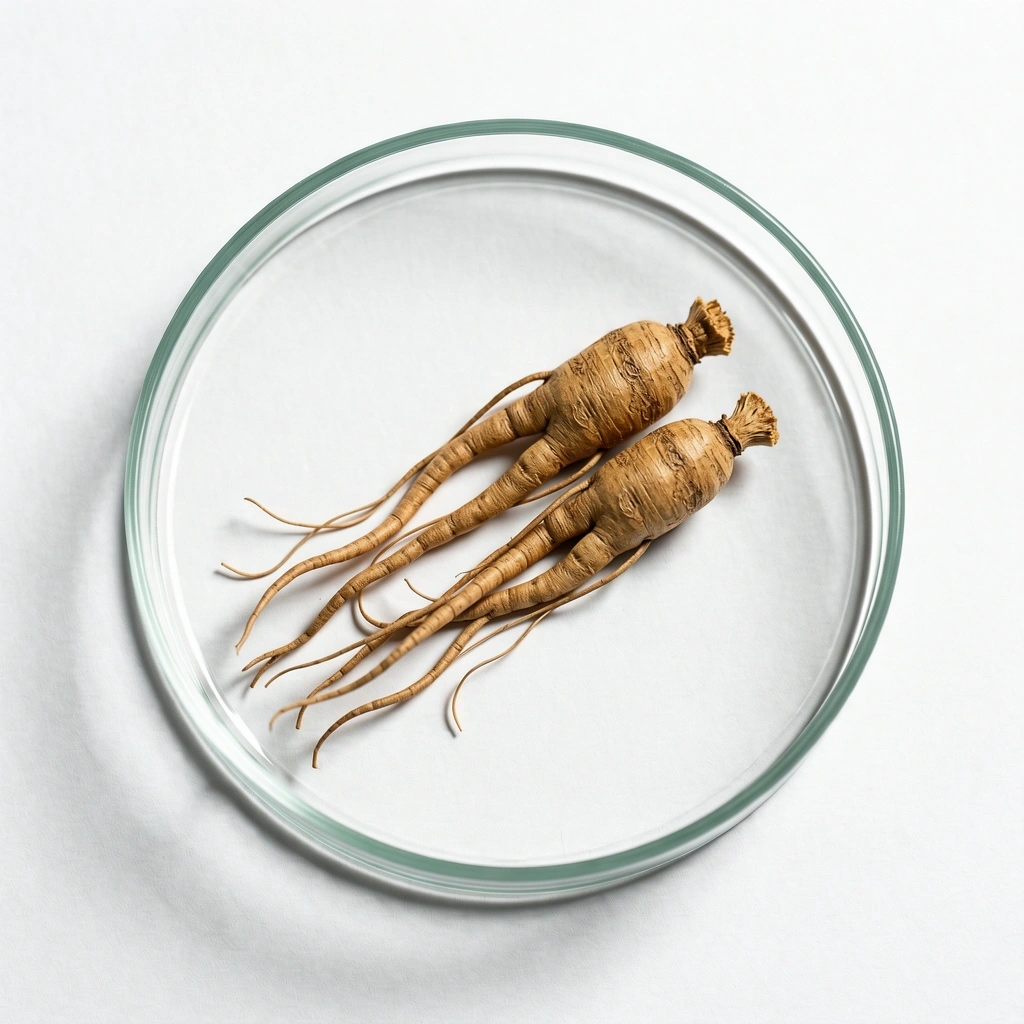 Botanical illustration of Panax Ginseng